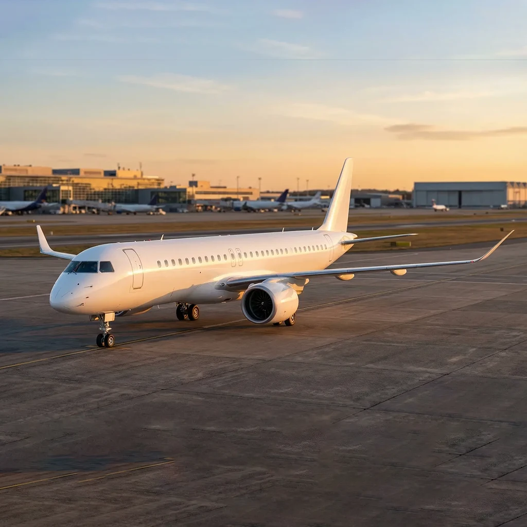 Embraer E195-E2 regional aircraft side profile